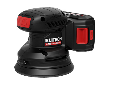 Шлифмашина эксцентриковая аккумуляторная ELITECH HD COS 2012BL 20 В, 125 мм, 1х2,0 Ач - фото 1