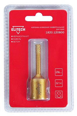Коронка алмазная, 6мм х М14 1820.120800 - фото 1