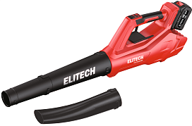 Воздуходувка аккумуляторная ELITECH СВ 2054АБК 20В, 54м/с, 762куб.м/ч