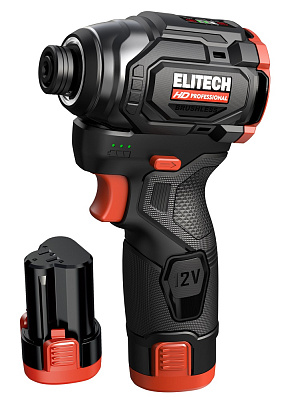 Винтовёрт аккумуляторный прямой ELITECH HD CS 1201L 12В, 145Нм, 2х2Ач - фото 1