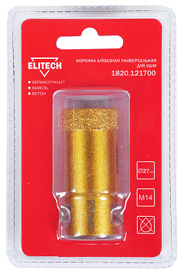 Коронка алмазная, 27мм х М14 1820.121700 - фото 1