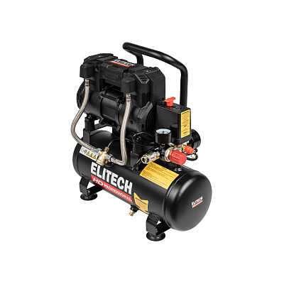 Компрессор безмасляный ELITECH HD ACF 200-8S 1,0кВт, 200л/мин, 8л - фото 3