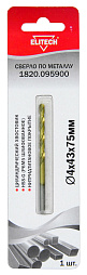 Сверло 4х75 HSS-G+TiN 1шт 1820.095900