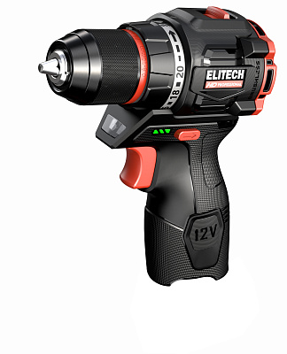 Дрель аккумуляторная ELITECH HD CD 12L2 12В, 40Нм, без АКБ и ЗУ - фото 1