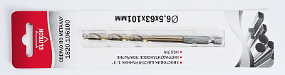 Сверло 6.5х101 HSS-G+TiN HEX1/4' 1820.106100 - фото 1
