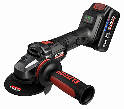 Шлифмашина угловая аккумуляторная ELITECH HD CAG 4012BL 20 В, 125 мм, 1х4,0 Ач - фото 1