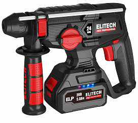 Перфоратор аккумуляторный ELITECH HD CRH 2024BL 20В, 2,5Дж, 1х5Ач