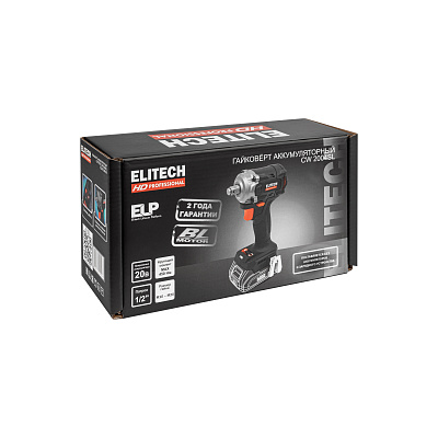 Гайковёрт аккумуляторный ELITECH HD CW 2004SL 20В, 450Нм, без АКБ и ЗУ - фото 11