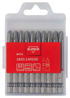 Бита PH3 70мм 1шт, 10 шт в упаковке 1820.149100 - фото 1