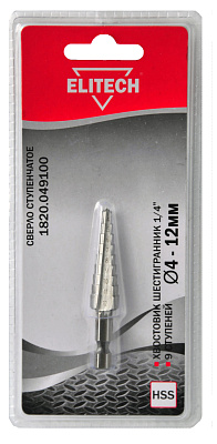 Сверло 4-12мм HEX1/4' ступенчатое 1820.049100 - фото 1